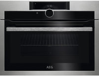 AEG KME968000M Wifi Connected Built In Compact Electric Single Oven with Microwave Function - Stainless Steel
