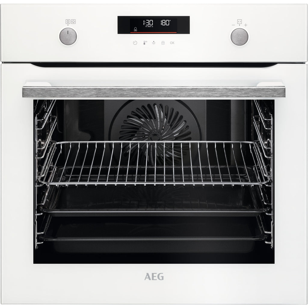 AEG BPS55060W Built In Electric Single Oven with Steam Function - White