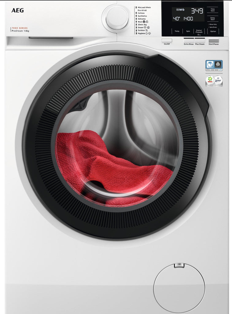 AEG 7000 Series LFR71864B 8Kg Washing Machine with 1600 rpm - White - A Rated