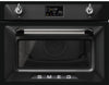 Smeg Victoria SO4902M1N  Built In Compact Electric Single Oven with Microwave Function - Black