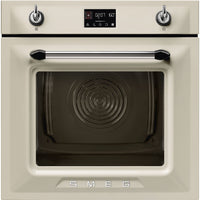 Smeg Victoria SOP6902S2PP Built In Electric Single Oven With Steam Function - Cream