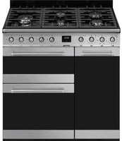 Smeg Symphony SY93-1 90cm Dual Fuel Range Cooker - Stainless Steel
