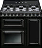 Smeg TR93BL Victoria 90cm Dual Fuel Gloss Black - Moores Appliances Ltd.