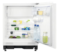 Zanussi ZEAN82FR 60cm Integrated Undercounter Fridge with Ice Box - Fixed Door Fixing Kit - White - F Rated