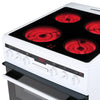 Amica AFC5550WH 50cm Electric Cooker with Ceramic Hob - White