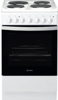 Indesit IS5E4KHW 50cm Electric Cooker with Solid Hotplate Hob - White