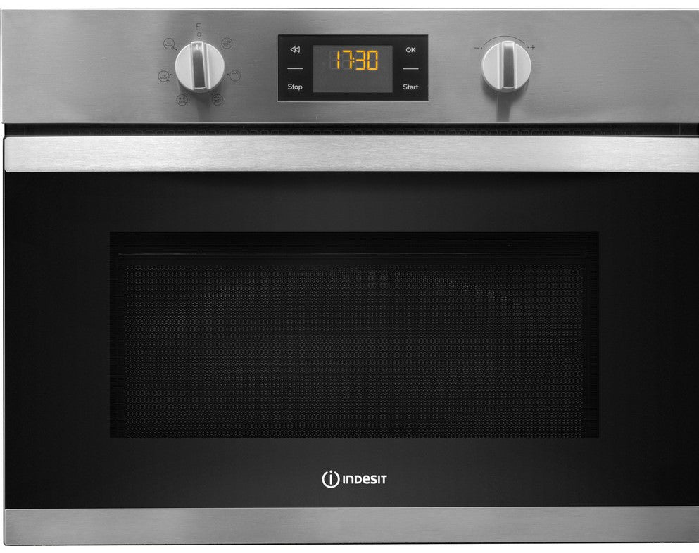 Indesit MWI3443IX Built In Microwave With Grill - Stainless Steel