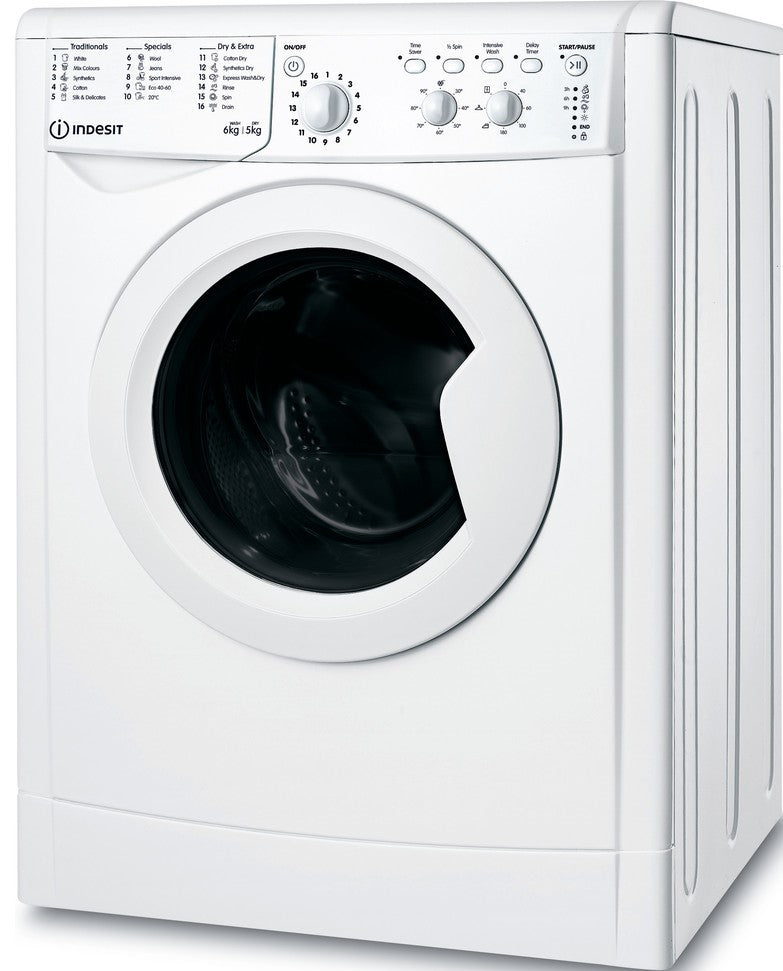 Indesit IWDC65125UKN 6Kg / 5Kg Washer Dryer with 1200 rpm - White - F Rated