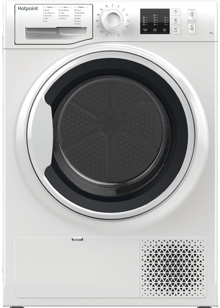 Hotpoint NTM1081WK 8Kg Heat Pump Condenser Tumble Dryer - White - A+ Rated