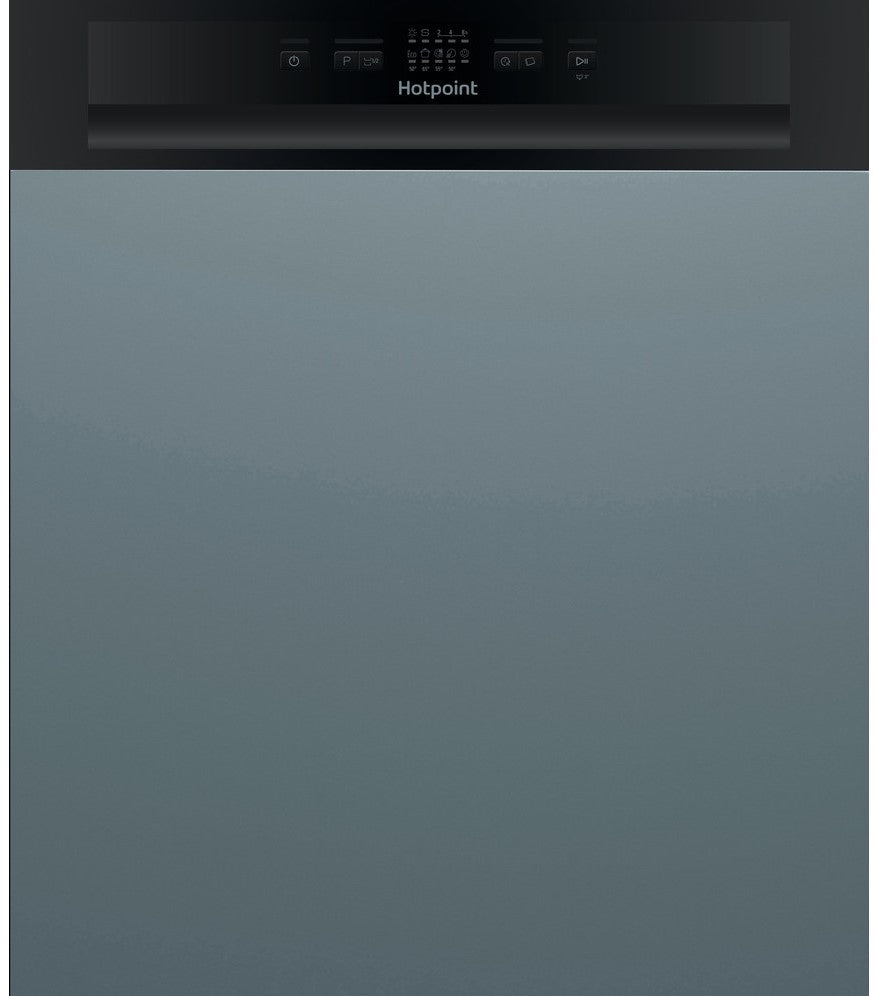 Hotpoint HBC2B19UKN Semi Integrated Standard Dishwasher - Black - F Rated