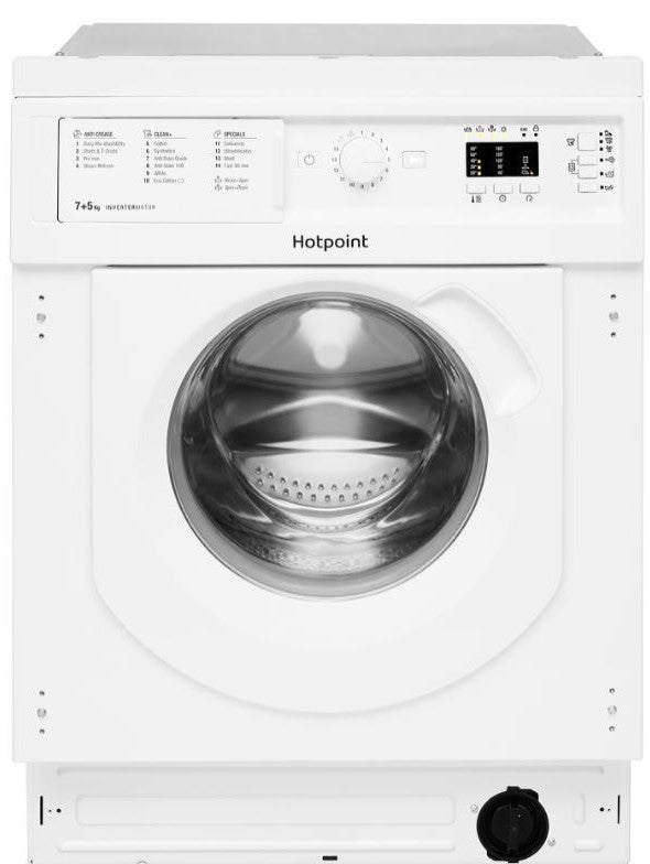 Hotpoint BIWDHG75148UKN 7Kg / 5Kg Integrated Washer Dryer with 1400 rpm - White - E Rated