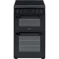Hotpoint HD5V92KCB 50cm Electric Cooker with Ceramic Hob - Black