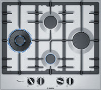 Bosch Serie 6 PCI6A5B90 58cm Gas Hob - Stainless Steel